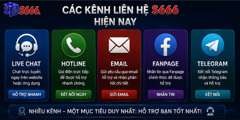 Các Kênh Liên Hệ S666 Hiện Nay
