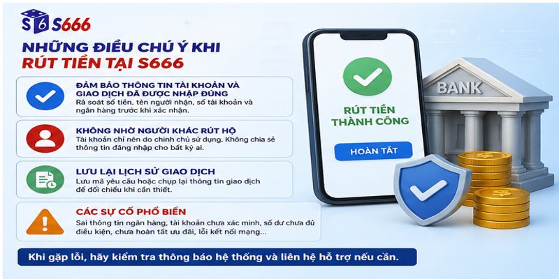 Những Điều Chú ý Khi Rút Tiền Tại S666