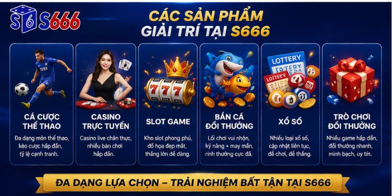 Các Sản Phẩm Giải Trí Tại S666